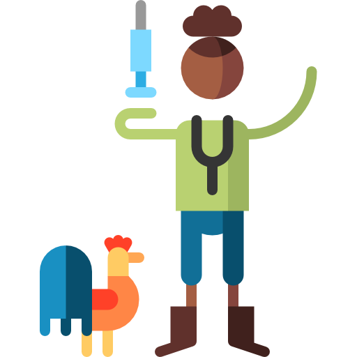 Veterinarian Puppet Characters Flat icon