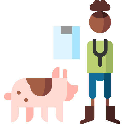 Veterinarian Puppet Characters Flat icon