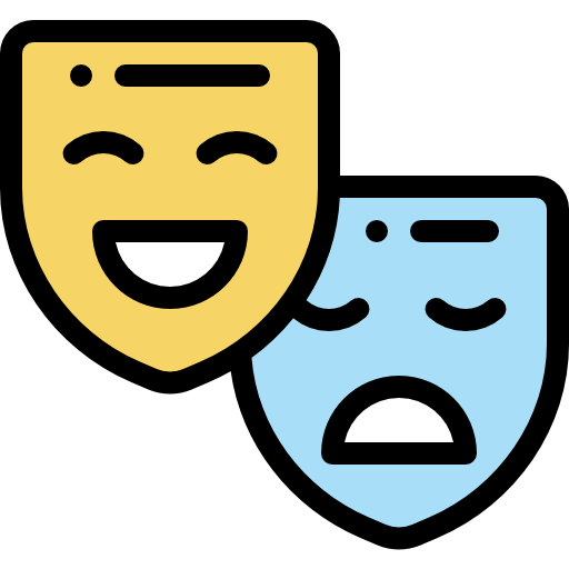 máscaras de teatro Detailed Rounded Lineal color icono