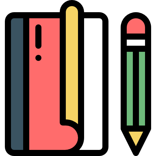 bloc de dibujo Detailed Rounded Lineal color icono