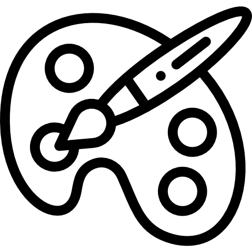 ペイントパレット Detailed Rounded Lineal icon
