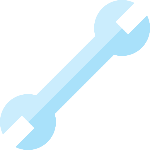 Wrench Basic Straight Flat icon