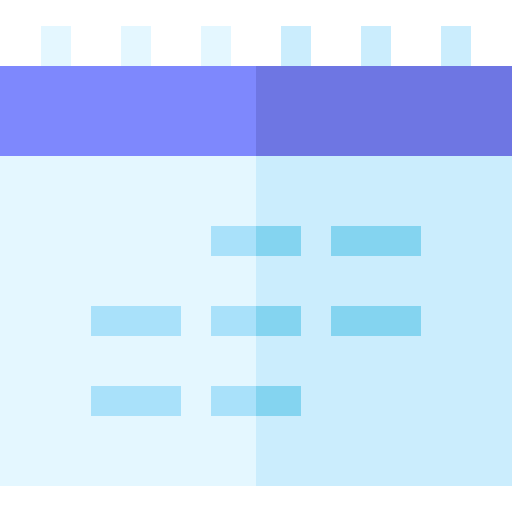calendario Basic Straight Flat icono