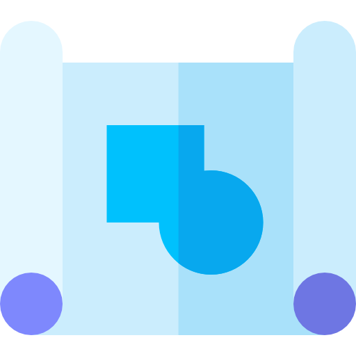 blueprint Basic Straight Flat Ícone