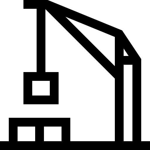 grúa de puerto Basic Straight Lineal icono