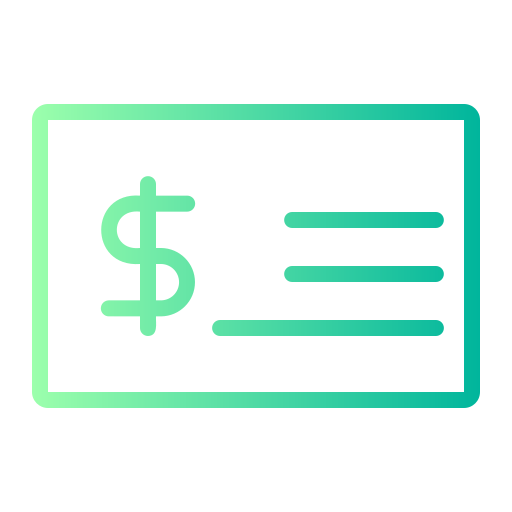 Bank check Generic gradient outline icon