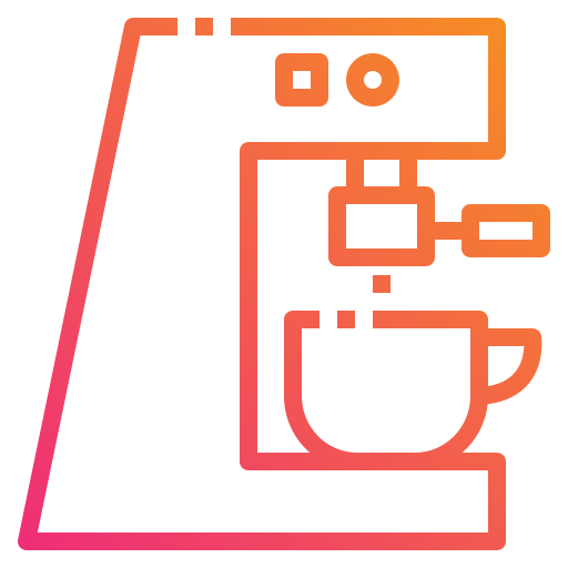 maszyna do kawy Mangsaabguru Lineal Gradient ikona