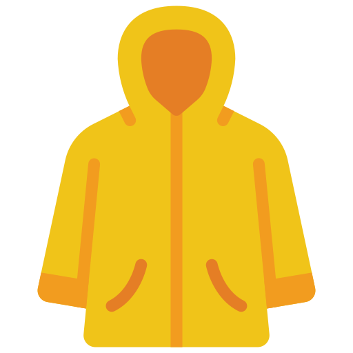 Raincoat Basic Miscellany Flat icon