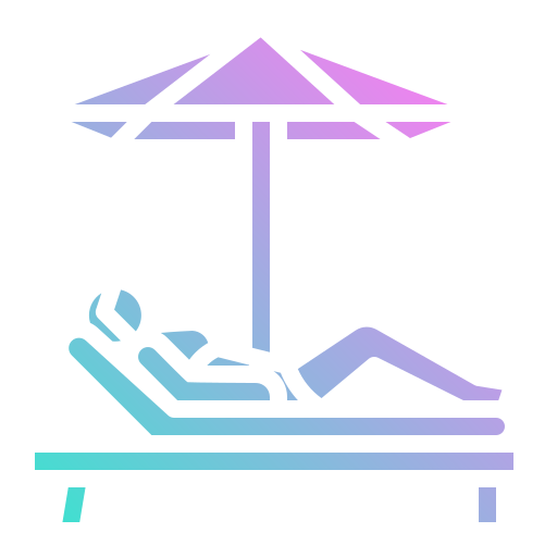 Beach chair Generic gradient outline icon