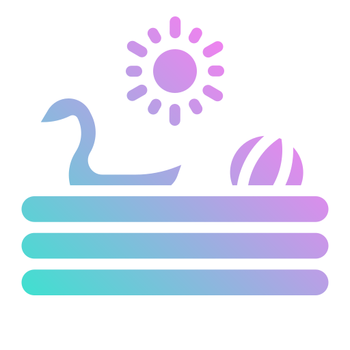 rubberen zwembad Generic gradient outline icoon