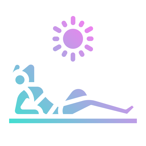 Солнечные ванны Generic gradient outline иконка