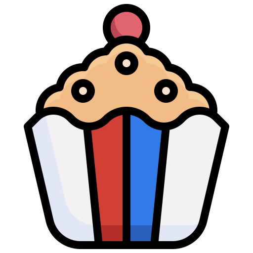 Muffin Generic color outline icon