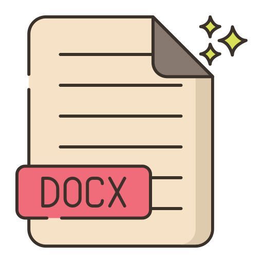 docx Flaticons Lineal Color Ícone