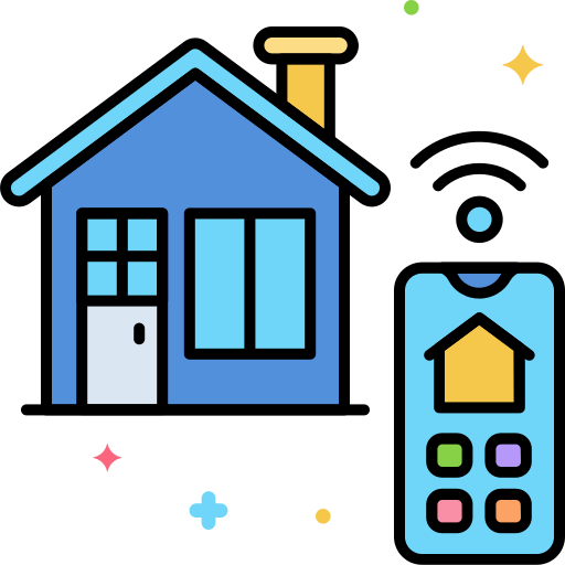 intelligentes zuhause Flaticons Lineal Color icon