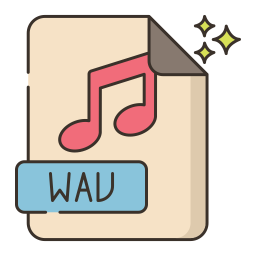 wav Flaticons Lineal Color icon