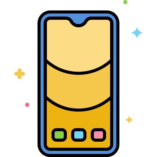 smartphone Flaticons Lineal Color icoon