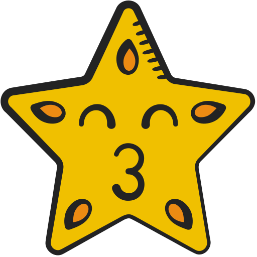 stella di frutta Generic color hand-drawn icona