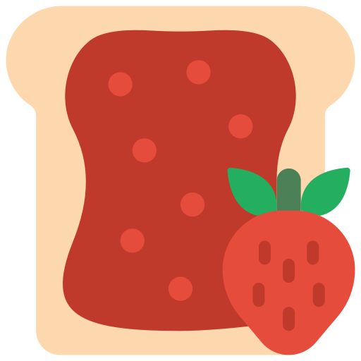 mermelada de fresa Basic Miscellany Flat icono