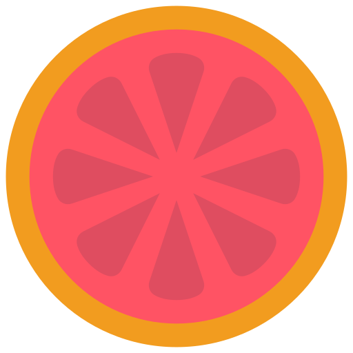 Grapefruit Basic Miscellany Flat icon