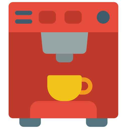 maquina de cafe Basic Miscellany Flat icono