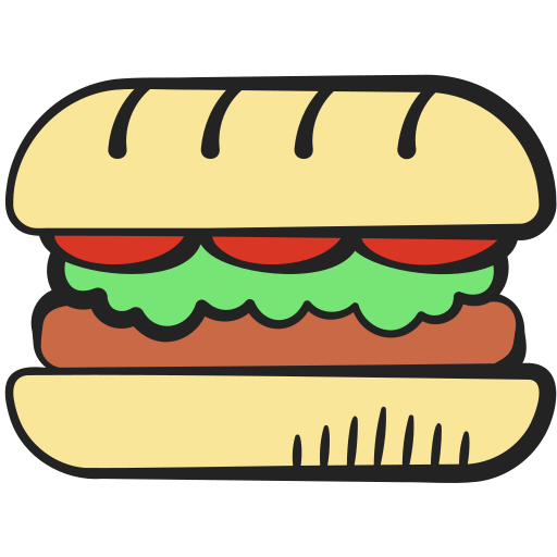 sandwich Generic color hand-drawn Icône