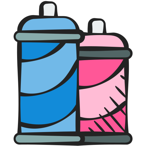 Spray paint Generic color hand-drawn icon