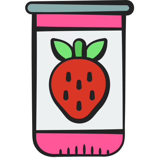 딸기 잼 Generic color hand-drawn icon