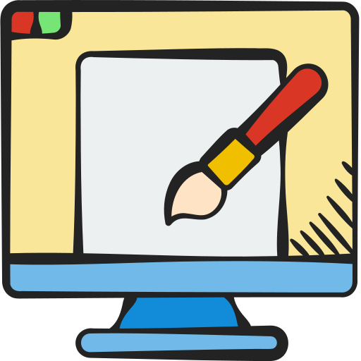 computer Generic color hand-drawn icona