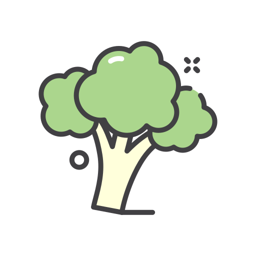 broccoli Generic color outline icoon