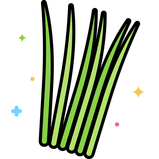 зеленый лук Flaticons Lineal Color иконка
