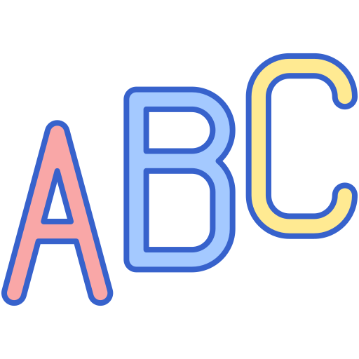 alfabet Flaticons Lineal Color ikona