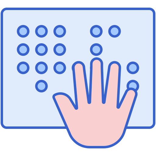 braille Flaticons Lineal Color icona