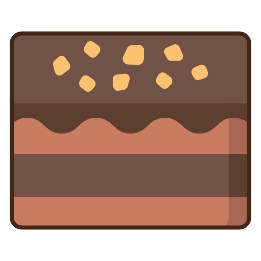 Brownies Flaticons Lineal Color icon