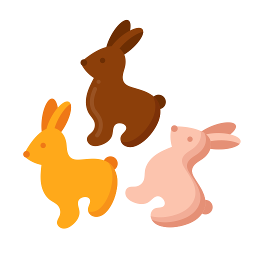 czekoladowy króliczek Flaticons Flat ikona