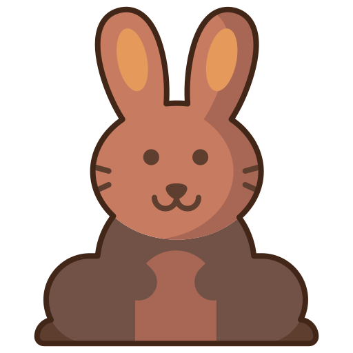 conejo de chocolate Flaticons Lineal Color icono