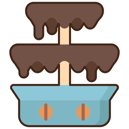 Chocolate fountain Flaticons Lineal Color icon