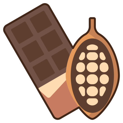gorzka czekolada Flaticons Lineal Color ikona