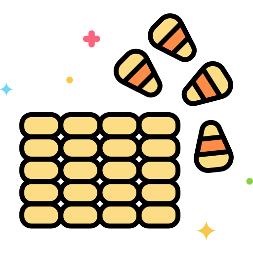 cukierkowa kukurydza Flaticons Lineal Color ikona