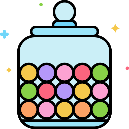Candy jar Flaticons Lineal Color icon
