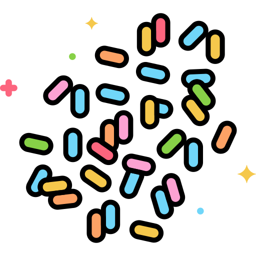 chispitas de caramelo Flaticons Lineal Color icono