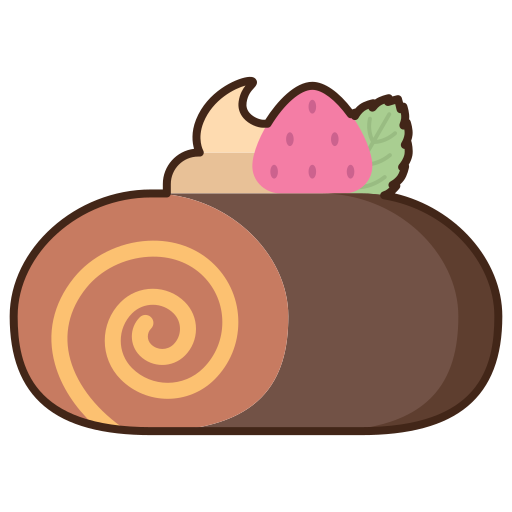 Roll cake Flaticons Lineal Color icon