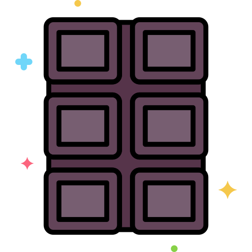 Dark chocolate Flaticons Lineal Color icon