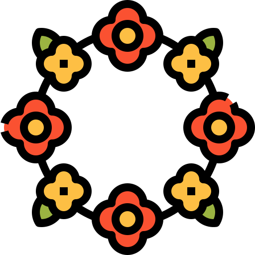 blumenhalskette Linector Lineal Color icon