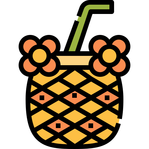 Pineapple juice Linector Lineal Color icon