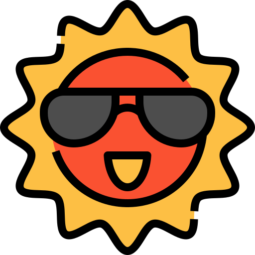 słoneczny Linector Lineal Color ikona