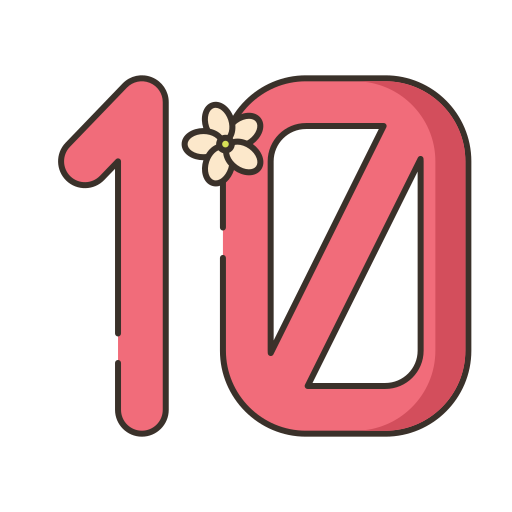 numero 10 Flaticons Lineal Color icono