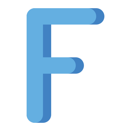 lettera f Flaticons Flat icona