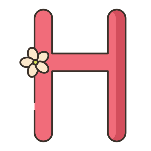 letra h Flaticons Lineal Color icono