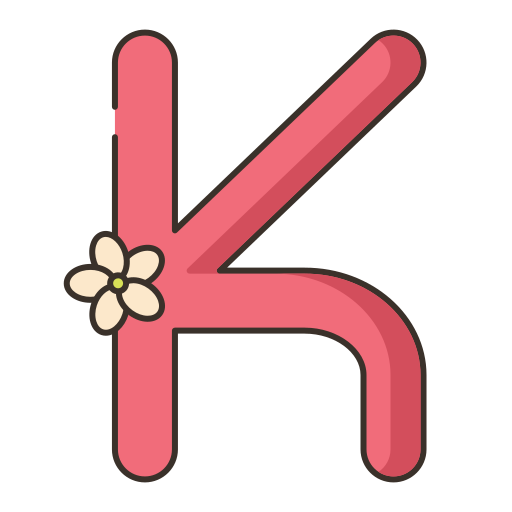 litera k Flaticons Lineal Color ikona
