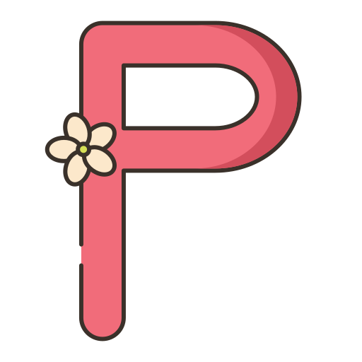 letra p Flaticons Lineal Color icono